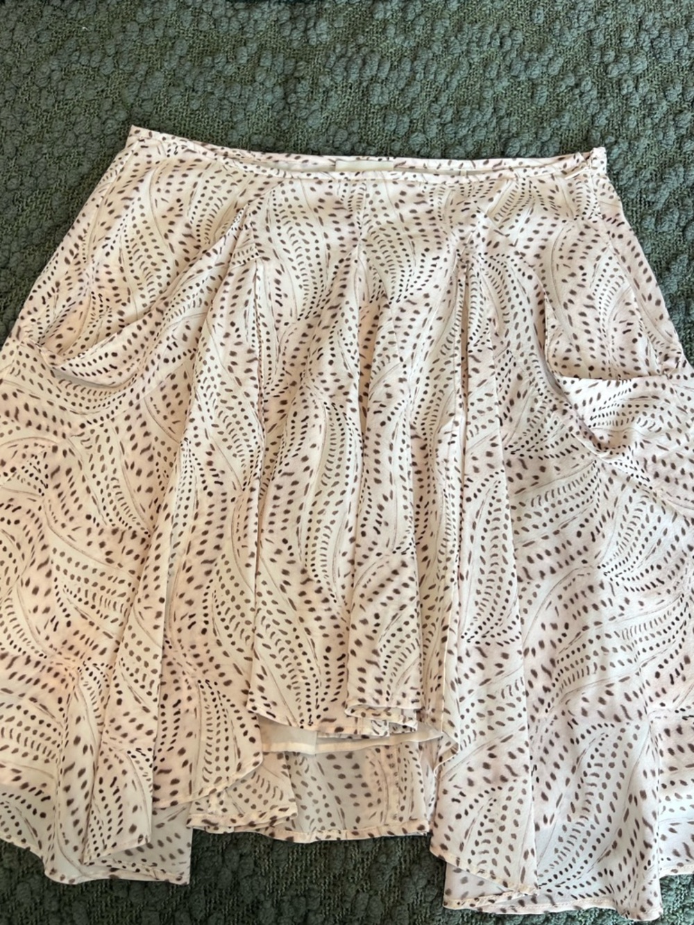 Isabel Marant Printed Skirt – Size 38 FR – Ivory & Brown – Lightweight